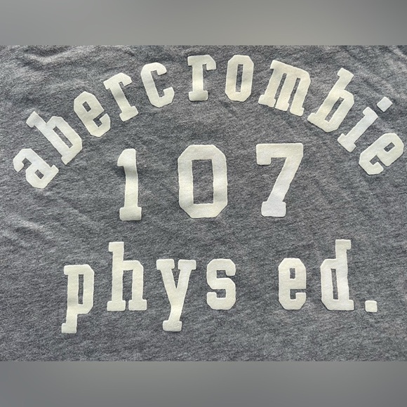 Abercrombie & Fitch Kids Phys Ed Light Grey T-Shirt, Youth XL, Preloved - Picture 3 of 3